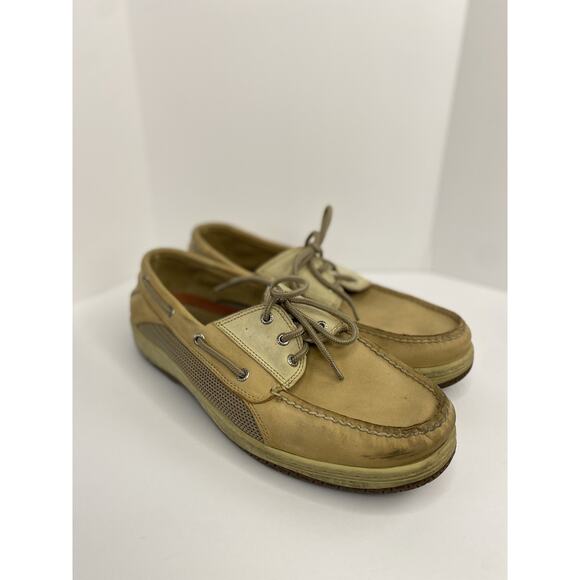 Sperry Top Sider Mens 11.5 Wide 3 Eye MocBoat Lace 0799023 Brown Leather - Picture 2 of 9